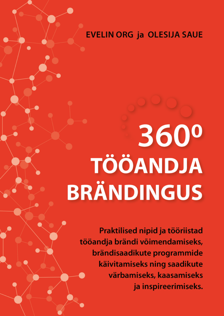 Raamatu kaanekujundus "360 kraadi tööandja brändingus".